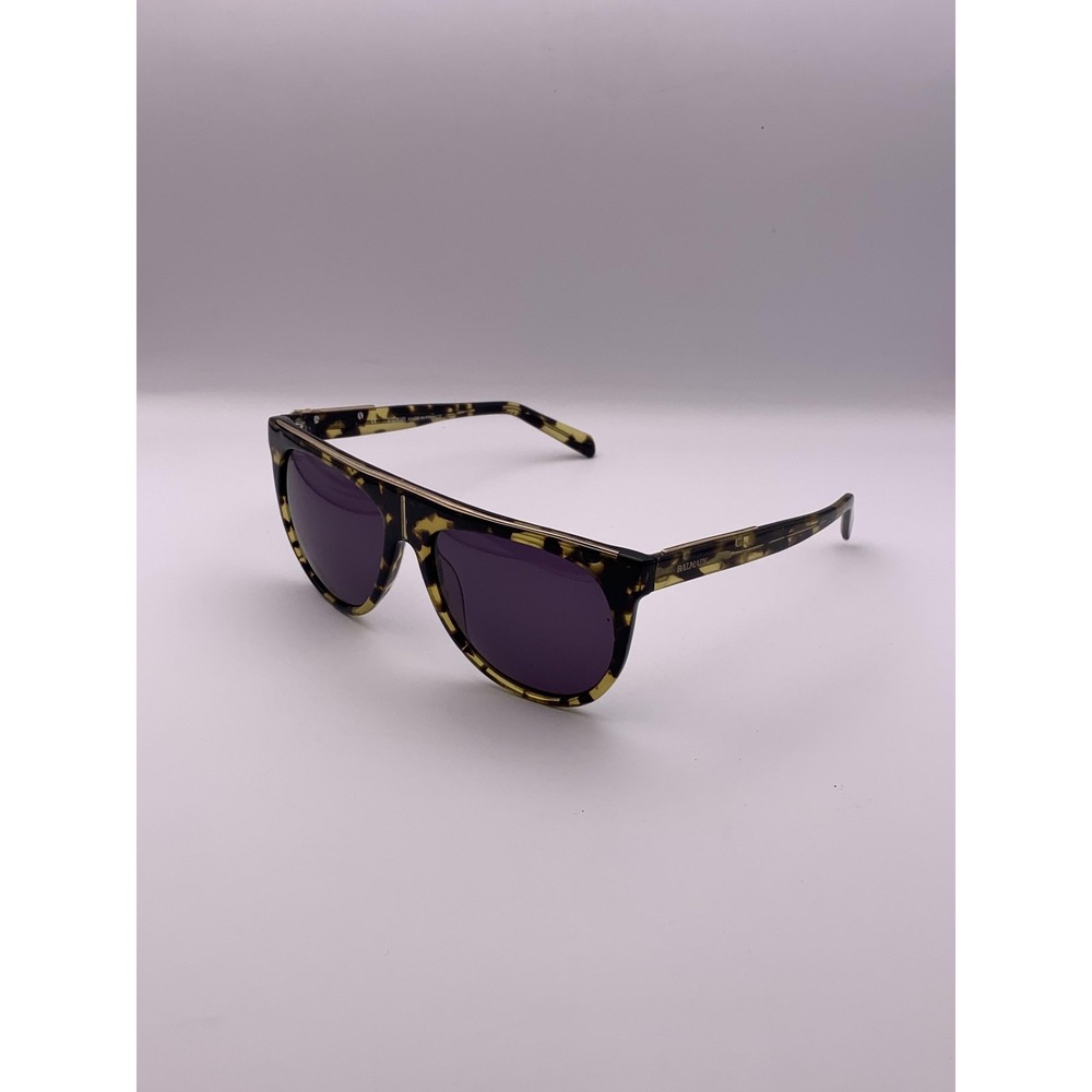 Balmain Sunglasses 57-17 145 Tortoise Aviator Purple Made in France BL2105B